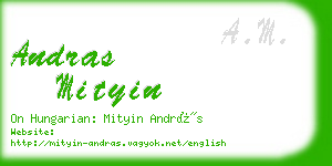 andras mityin business card